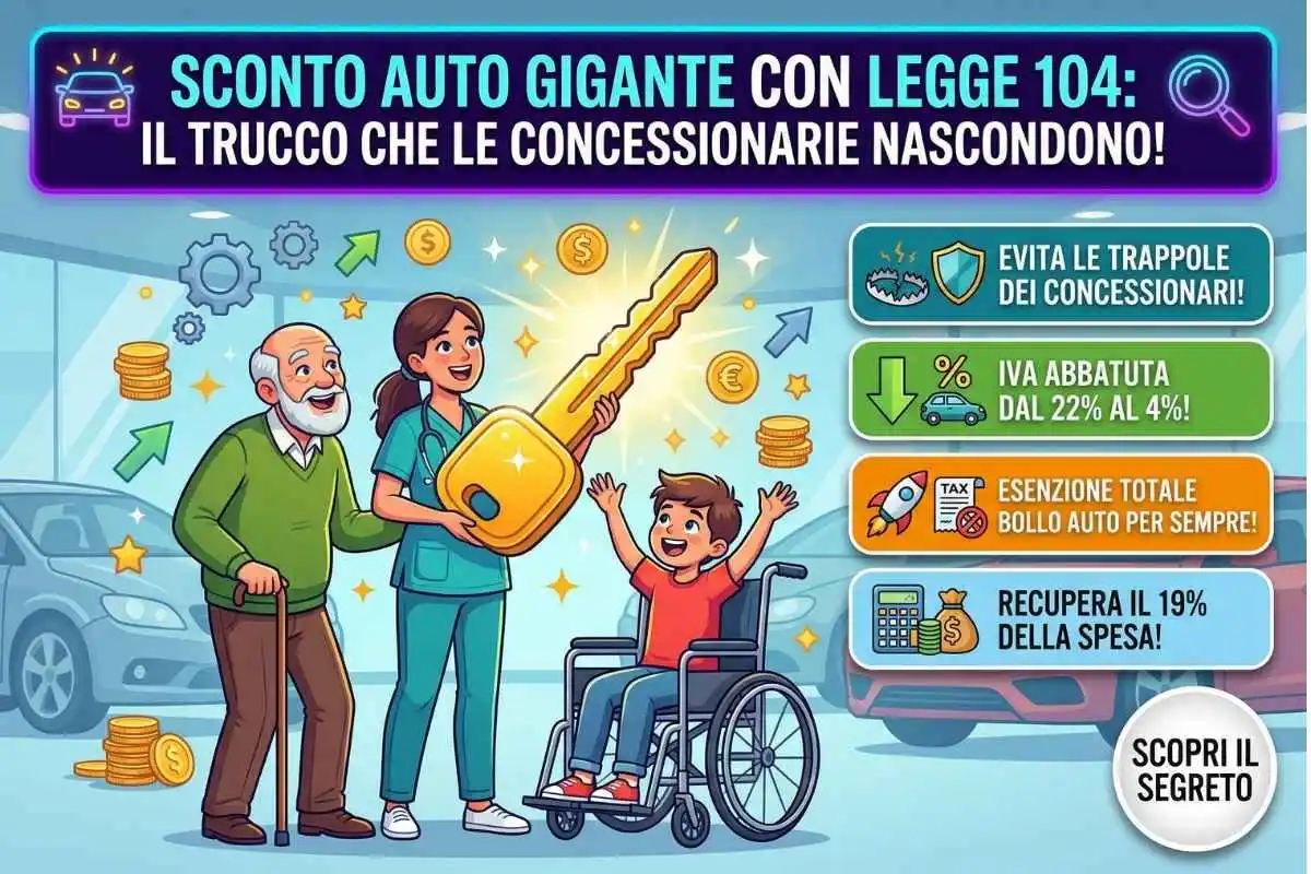Auto nuova con la Legge 104 lo sconto gigante che le concessionarie spesso non ti dicono