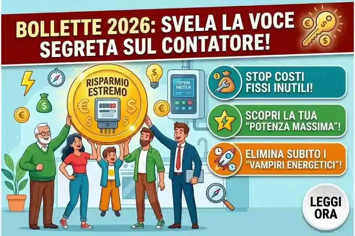 Bollette 2026: controlla subito questa voce segreta sul contatore o perdi 400 euro all'anno