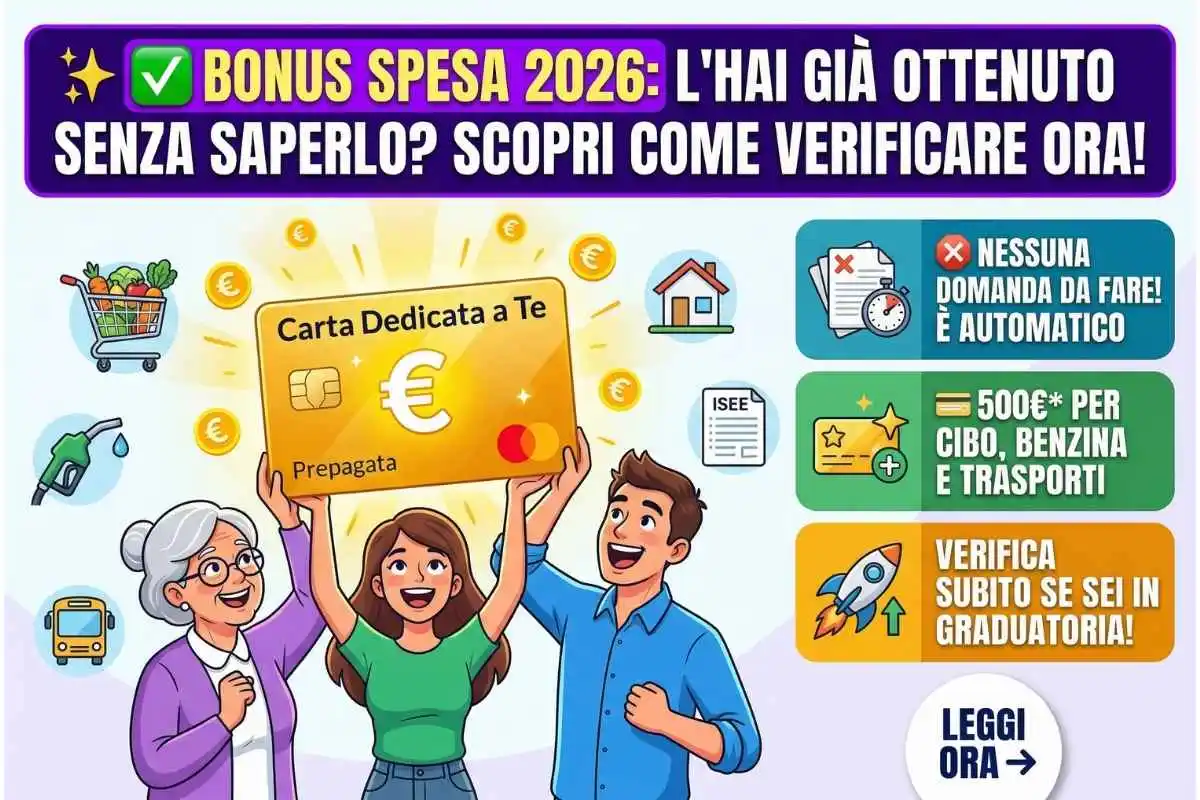 Bonus Spesa 2026 molti ne hanno diritto senza saperlo. Ecco come verificare