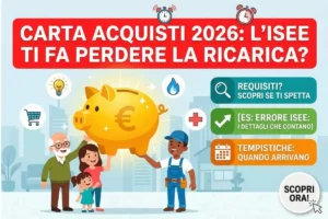Carta Acquisti Marzo 2026 attenzione al requisito ISEE che ti fa perdere la ricarica