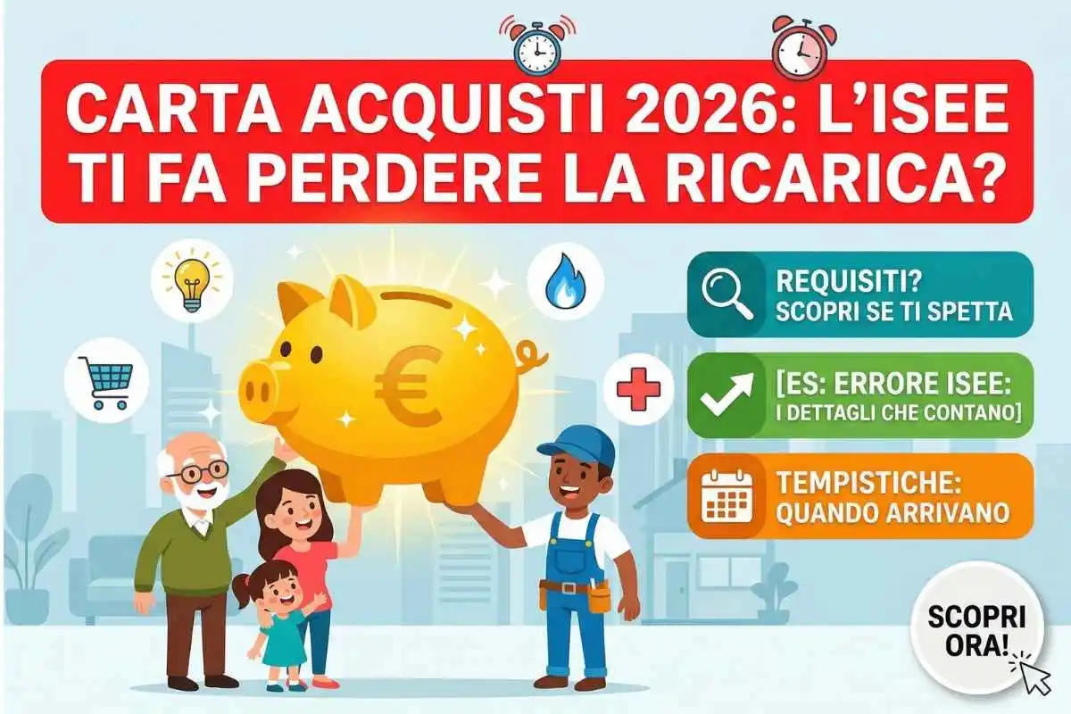 Carta Acquisti Marzo 2026 attenzione al requisito ISEE che ti fa perdere la ricarica