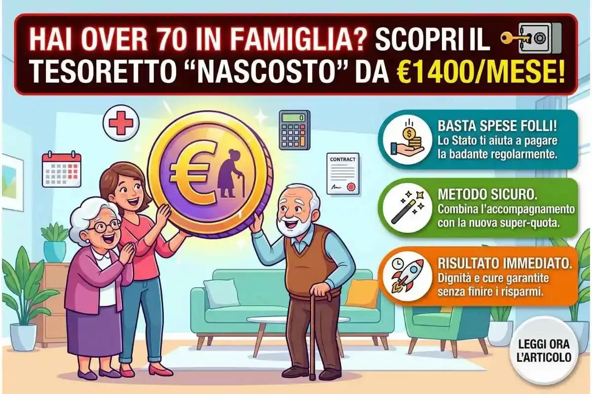 Hai più di 70 anni C'è un tesoretto da 1.200 euro al mese che nessuno ti dice di chiedere