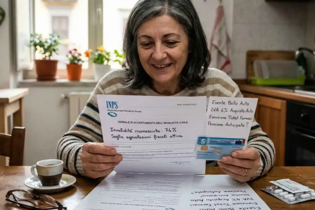 Invalidità al 74% la lista aggiornata degli sconti fiscali che puoi richiedere da oggi
