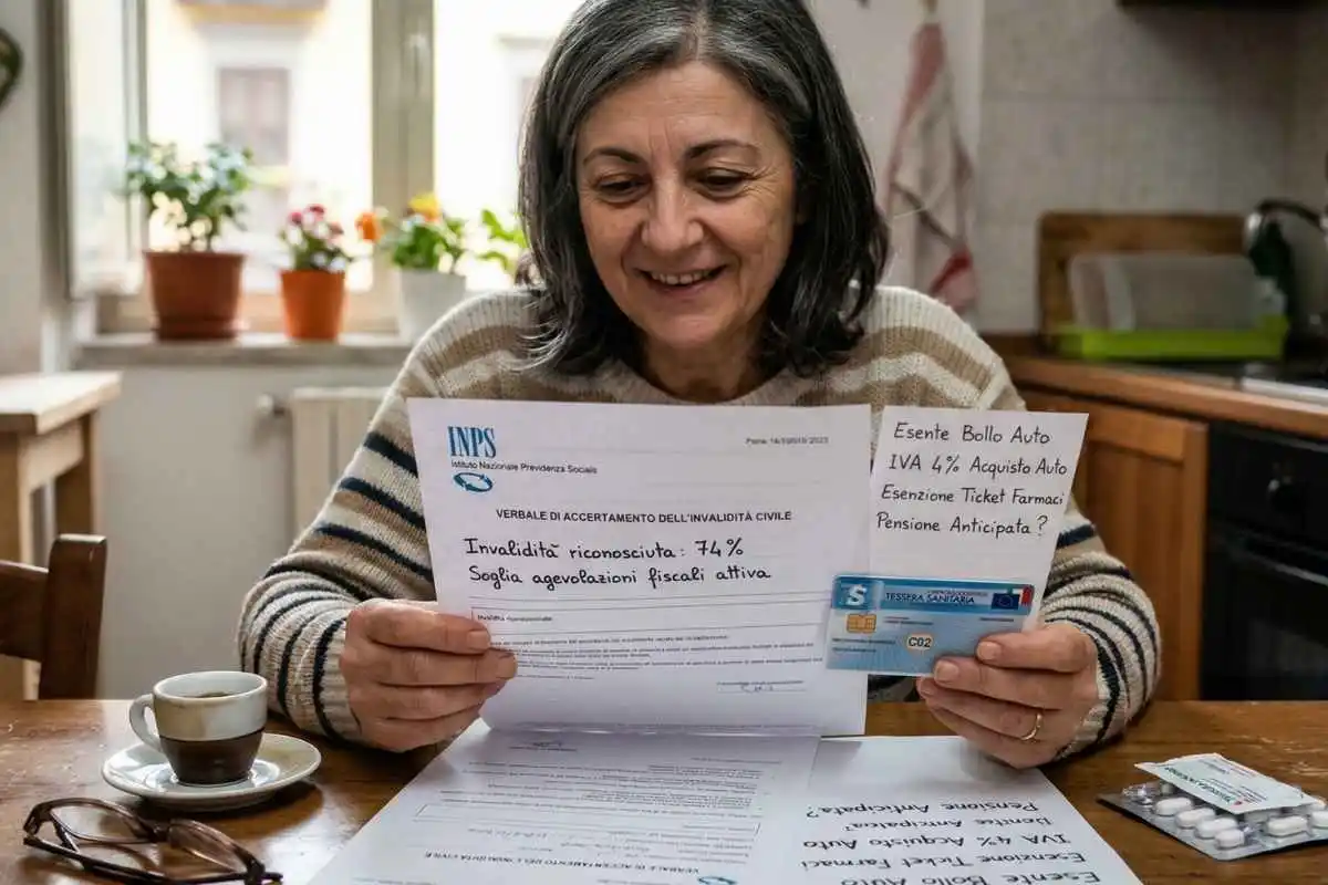 Invalidità al 74% la lista aggiornata degli sconti fiscali che puoi richiedere da oggi