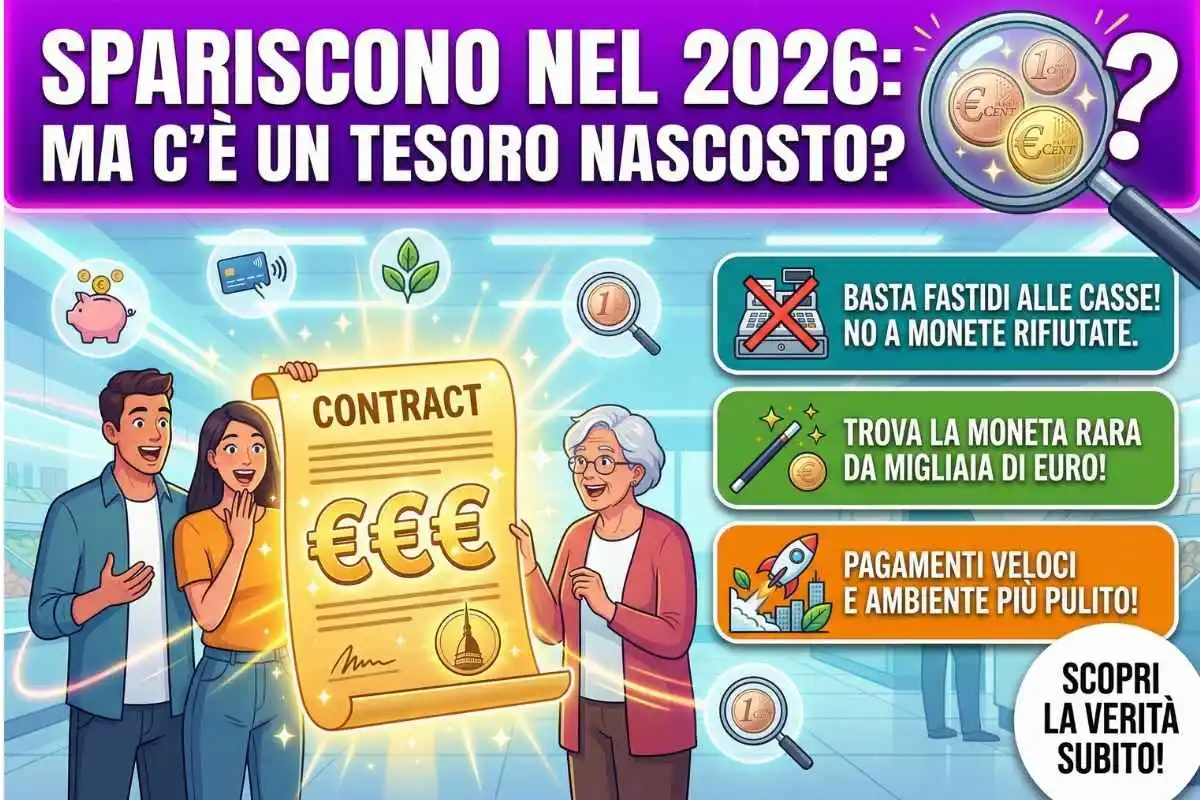 Monete Euro attenzione, queste spariscono nel 2026 (rischi di non poterci più pagare)