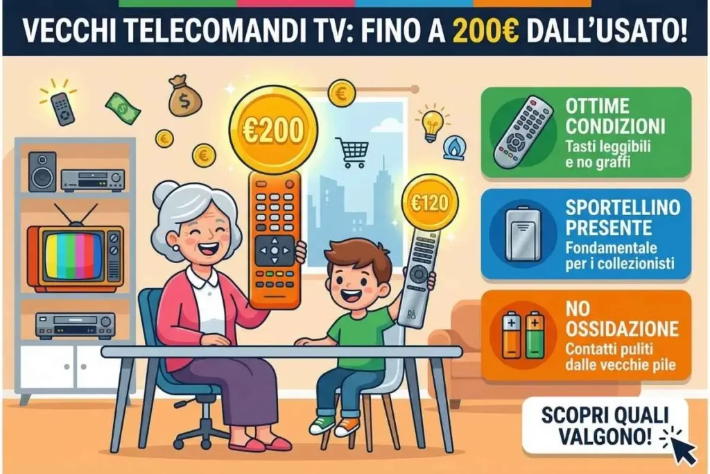 Non buttare i vecchi telecomandi della TV ecco i modelli che oggi valgono un bel gruzzoletto