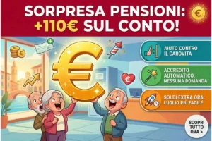 Pensioni minime, sorpresa a luglio 2026 110 euro in più sul conto. Ecco chi deve festeggiare