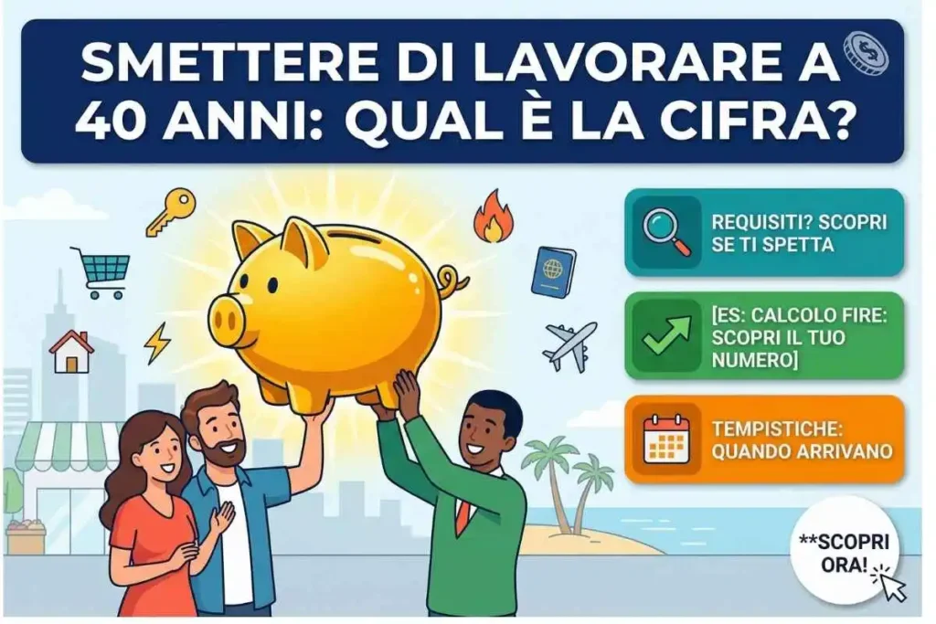Smettere di lavorare a 40 anni è possibile la cifra esatta che devi avere in banca per farlo