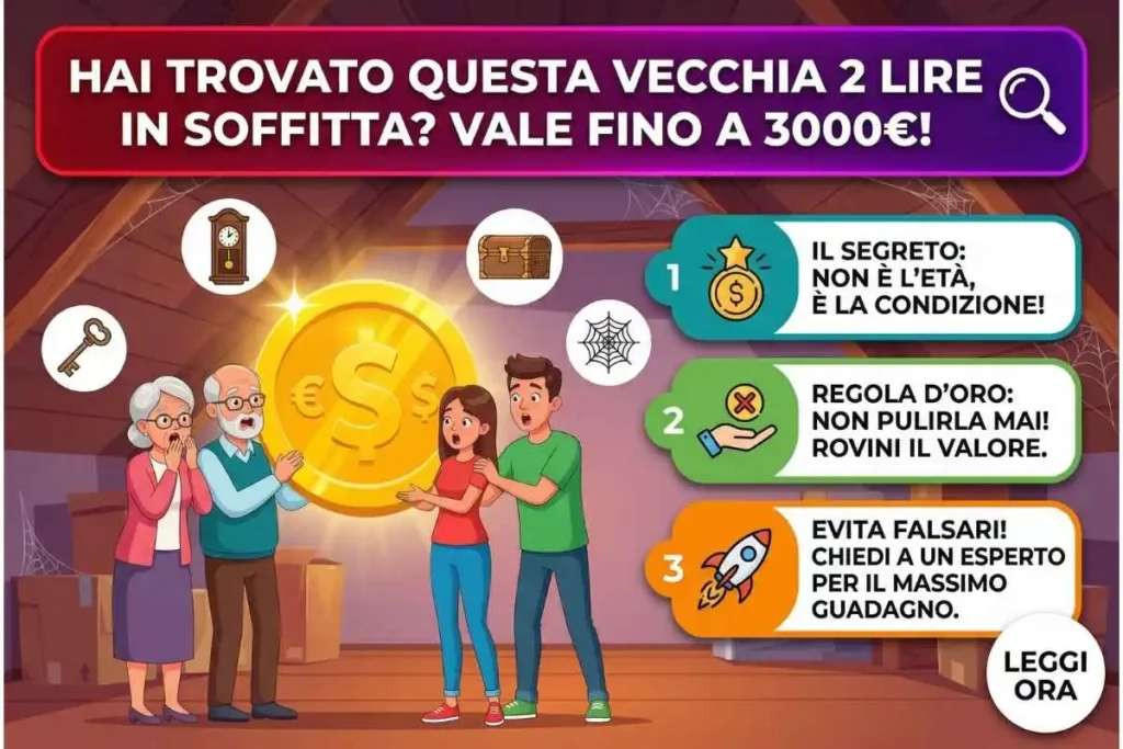 Vai in soffitta se trovi questa vecchia moneta da 2 Lire oggi ti cambia la vita