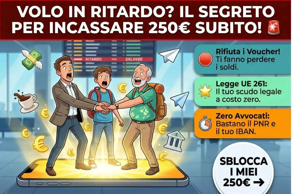 Aereo in ritardo Come farti dare 250€ in contanti subito (rifiuta i loro voucher)