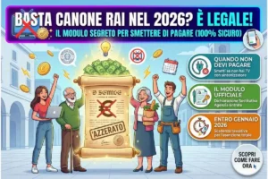 Canone RAI 2026 il modulo segreto per smettere di pagarlo (ed è legale al 100%)