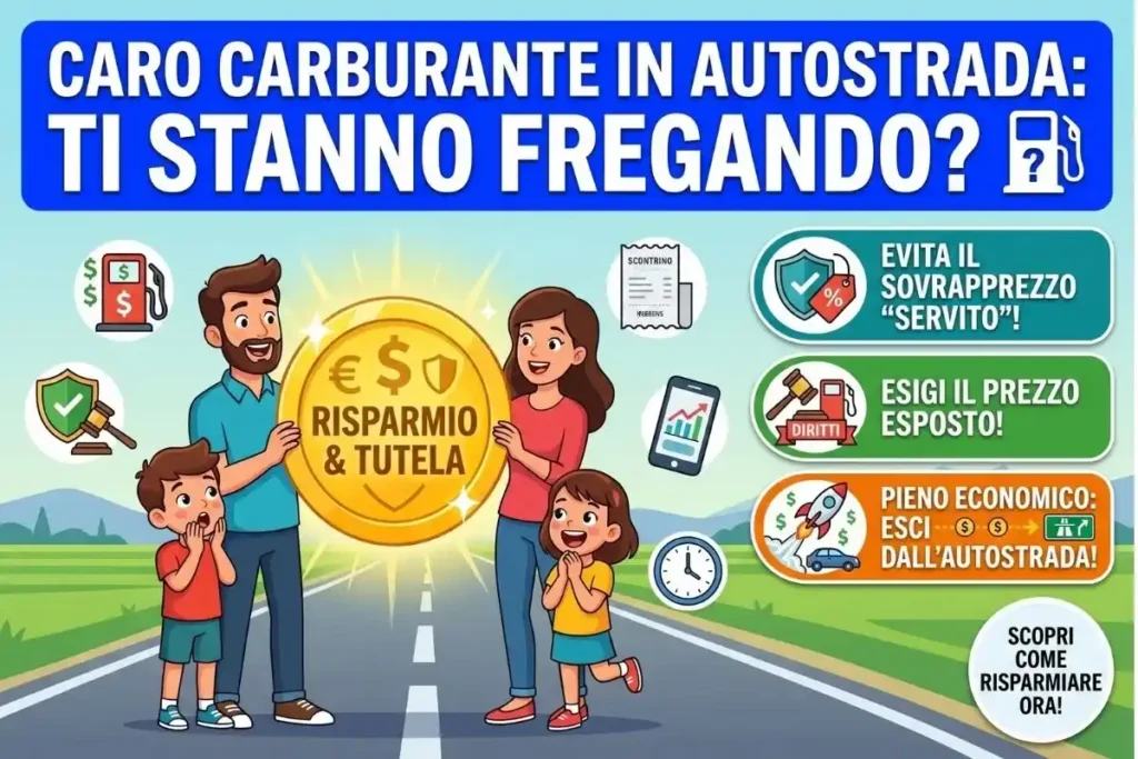 Caro carburante come non farsi fregare i soldi viaggiando in autostrada con la famiglia