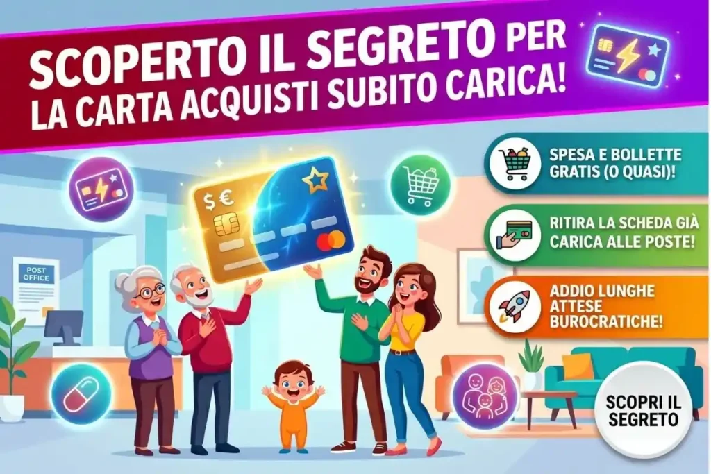 Carta acquisti i requisiti per prendere i soldi subito