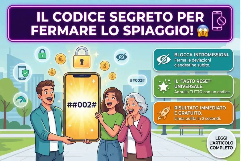 Codice ##002# Come scoprire se qualcuno sta deviando le tue chiamate e i tuoi messaggi.