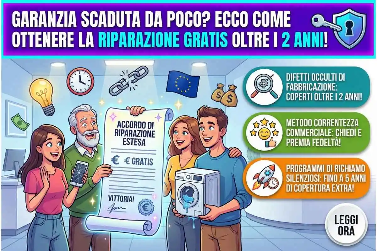 Come farsi riparare gratis un oggetto anche se la garanzia di 2 anni è appena scaduta