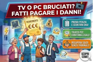 Danni da Blackout: TV o PC bruciati da uno sbalzo di corrente? Ecco come farsi pagare dall’Enel.