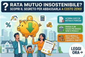 Mutuo diventato insostenibile Come farsi abbassare la rata senza sborsare un euro