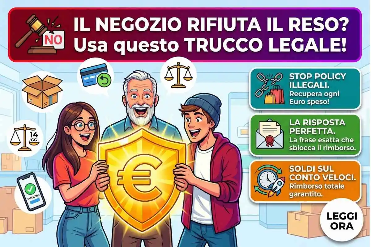 Non accettiamo resi cosa rispondere quando un negozio online prova a fregarti