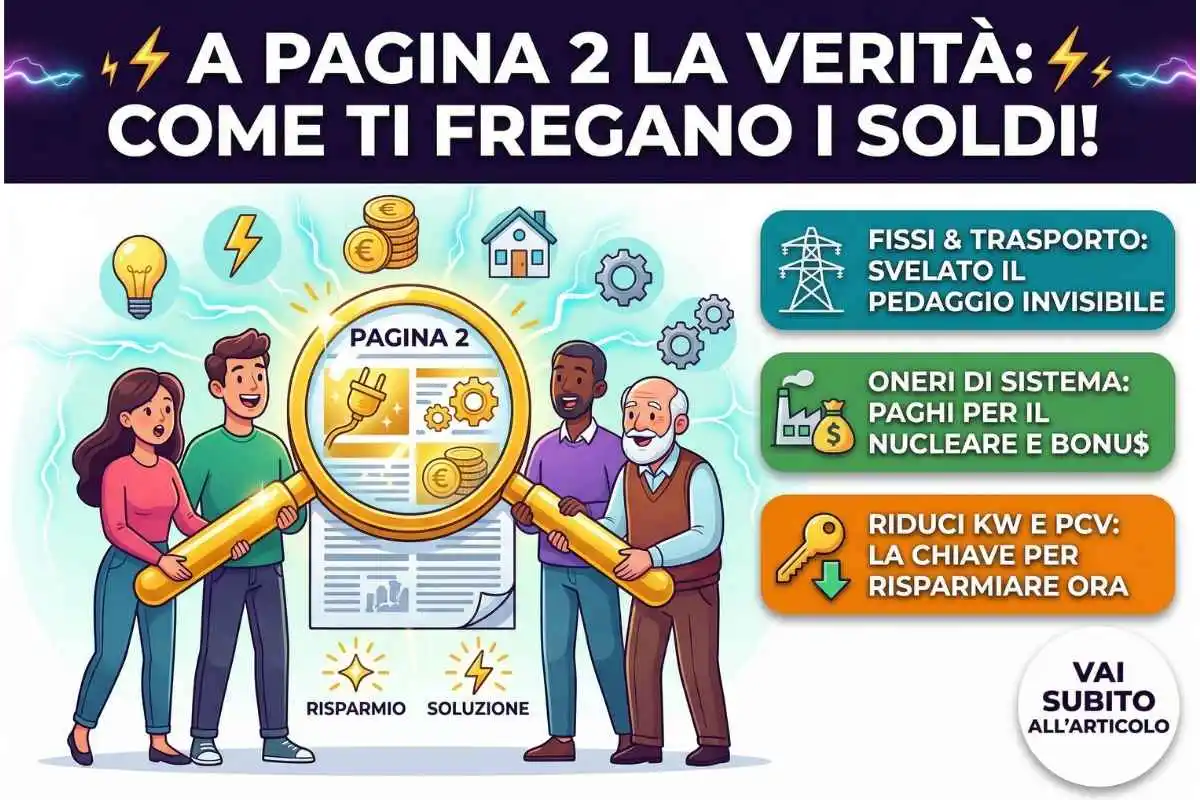 Prendi la bolletta della luce e vai a pagina 2 ecco come ti stanno fregando i soldi