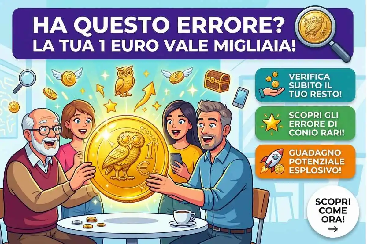 Prendi le monete da 1 Euro se quella con la civetta ha questa lettera vale tantissimo