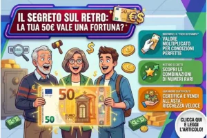 Prendi una banconota da 50 Euro se c'è questo numero di serie vale una fortuna