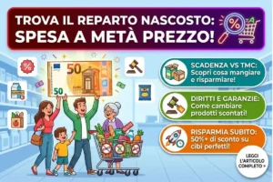 Sconti spesa: il reparto nascosto dove la roba costa la metà