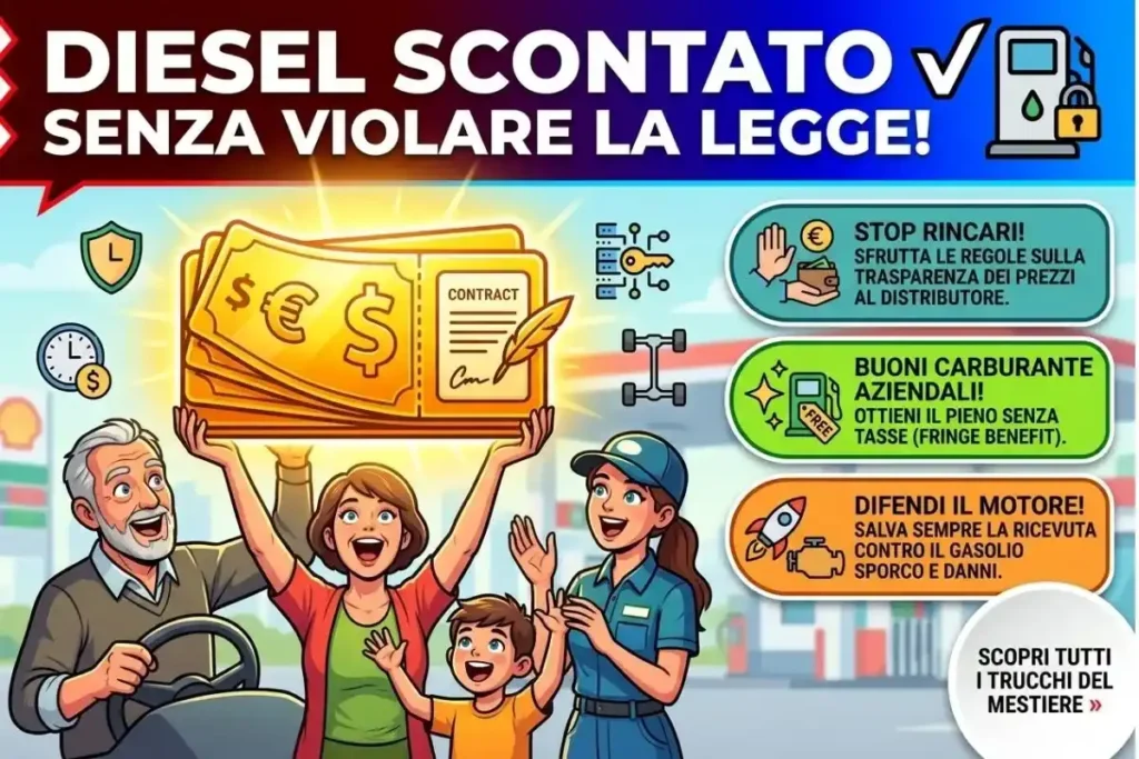 Sconto diesel la strada giusta per non farsi svuotare il portafoglio quando vai a fare rifornimento