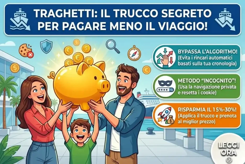 Traghetti isole il trucco da usare su internet per pagare il viaggio in nave molto meno
