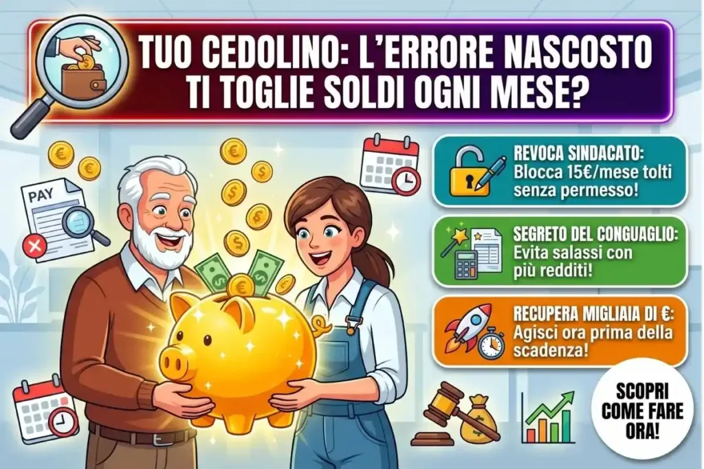 Trattenute INPS l'errore sul cedolino che ti toglie i soldi