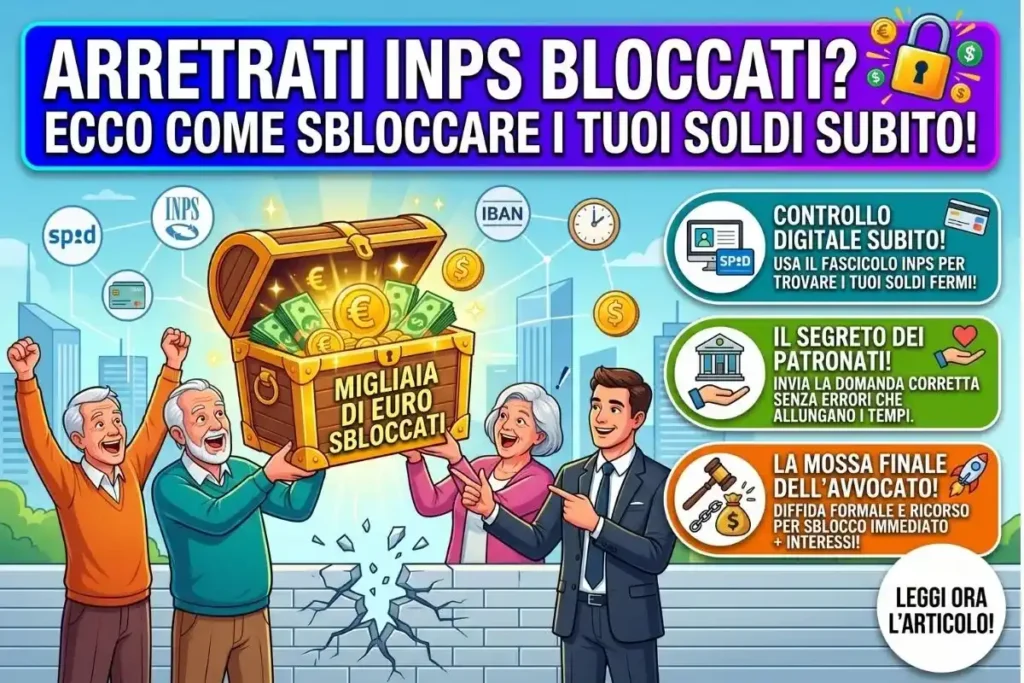 Arretrati INPS: come sbloccare i soldi fermi in poco tempo