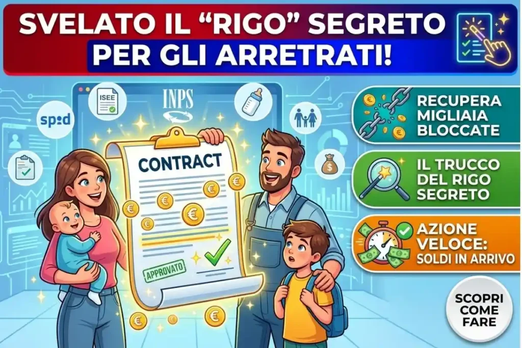 Assegno Unico il rigo da barrare per ricevere gli arretrati sfuggiti a molti (controlla subito l'estratto)