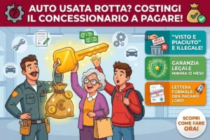 Auto usata con troppi problemi: la lettera formale per costringere il concessionario a pagare le riparazioni