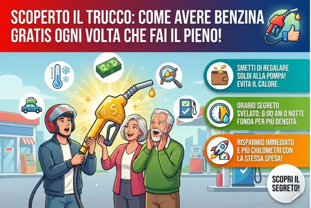 Benzinaio l'orario esatto in cui devi fare rifornimento per mettere fino a 2 litri in più senza pagarli