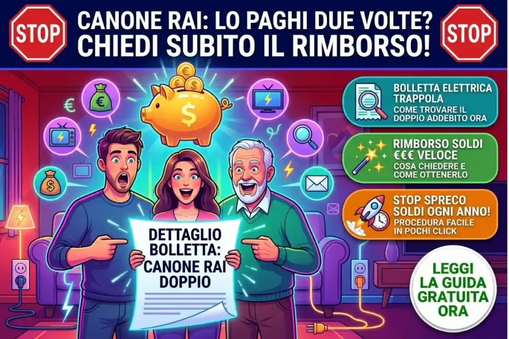 Bolletta della luce il dettaglio in bolletta che dimostra che stai pagando il canone RAI due volte (chiedi subito il rimborso)