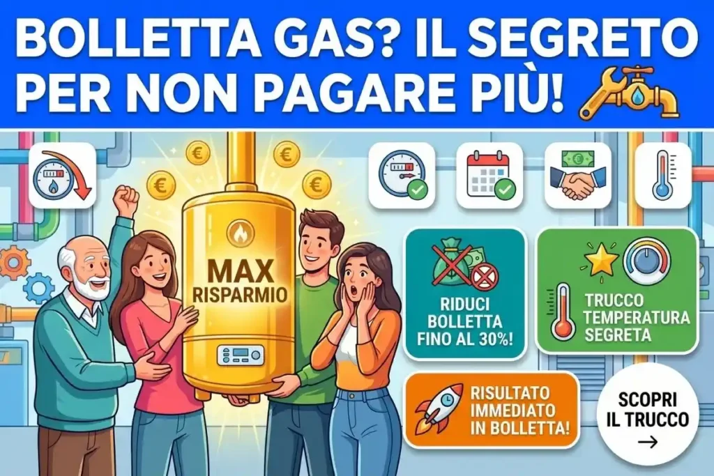 Bolletta gas la caldaia da regolare oggi per non pagare