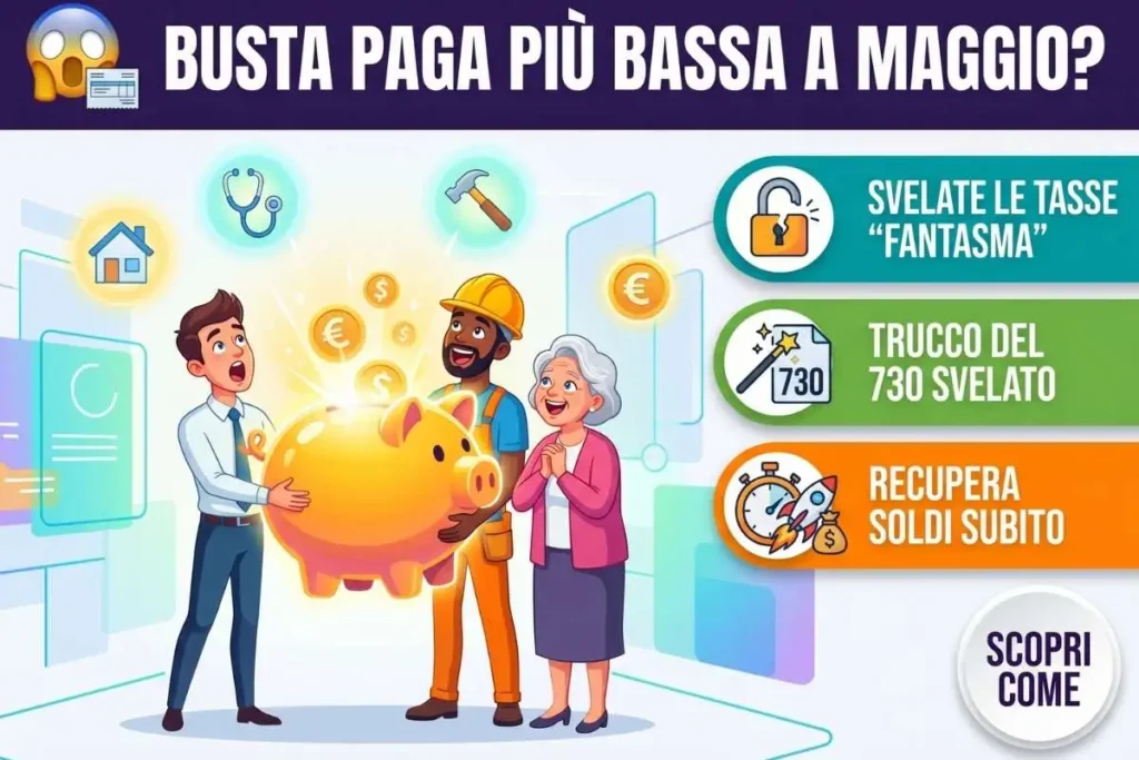 Busta paga di maggio: la voce nascosta che ti abbassa lo stipendio (e come recuperare i soldi)