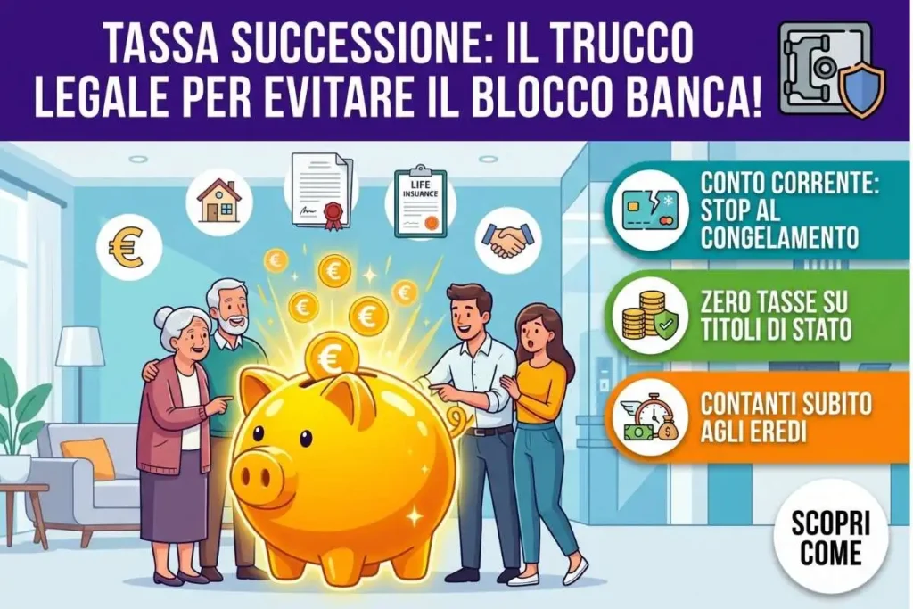 Calcolo tassa di successione su conti correnti: come evitare il blocco del conto per gli eredi legalmente
