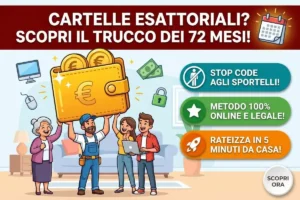 Cartelle esattoriali Agenzia Entrate: il trucco per rateizzare in 72 mesi senza andare allo sportello