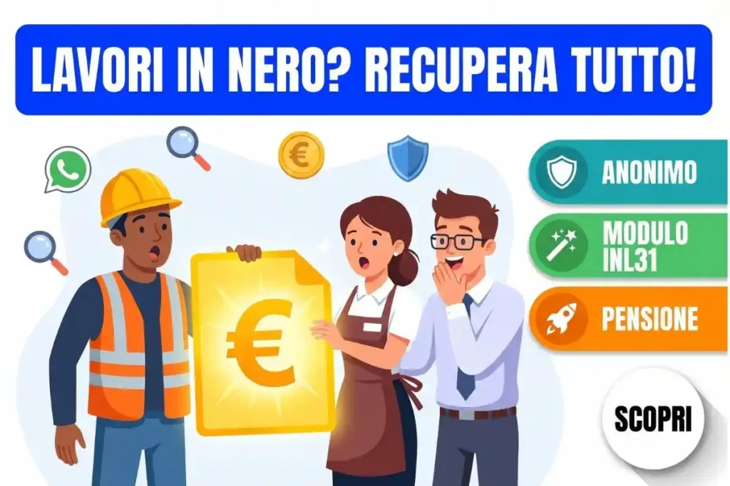 Come denunciare lavoro in nero all'Ispettorato del Lavoro in modo anonimo la procedura per recuperare i contributi