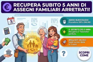 Come richiedere gli arretrati degli assegni familiari INPS degli ultimi 5 anni: la procedura online