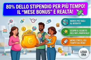 Congedo di maternità obbligatorio pagato all’80%: come richiedere il mese aggiuntivo nel 2026