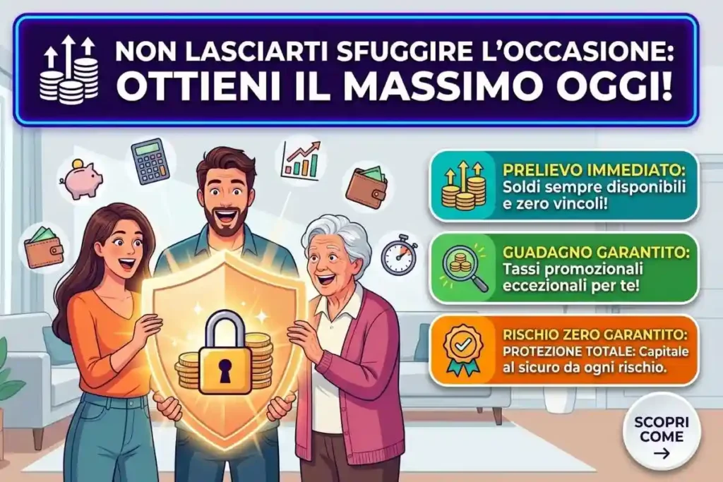 Conto deposito libero al 4%: le 3 banche che ti danno i tassi più alti a maggio 2026 (rischio zero)