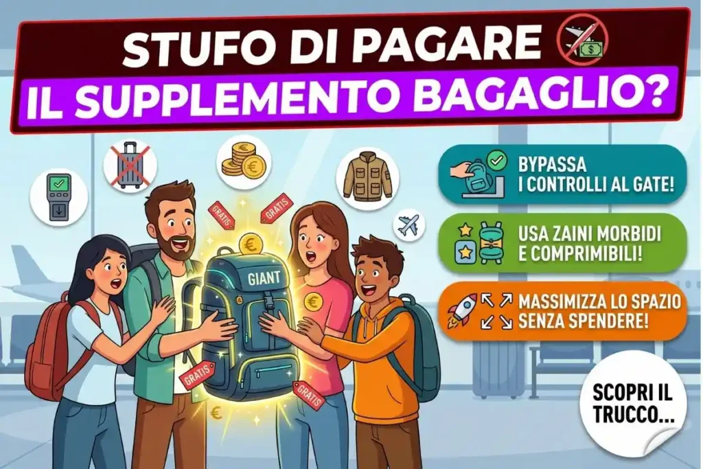 Dimensioni bagaglio a mano voli low cost (RyanairEasyjet) il metodo legale per non pagare il supplemento stiva