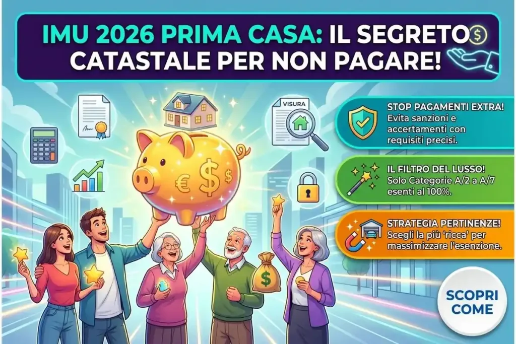 Esenzione IMU 2026 prima casa i requisiti catastali specifici per non pagare l'imposta a maggio