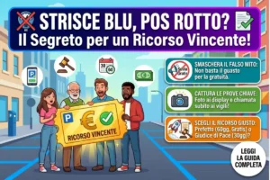 Esenzione pagamento parcheggio strisce blu: come fare ricorso se il parchimetro non accetta bancomat