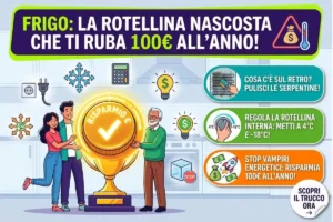 Frigorifero: la rotellina nascosta sul retro che ti fa sprecare 100 euro di corrente all’anno (girala così)