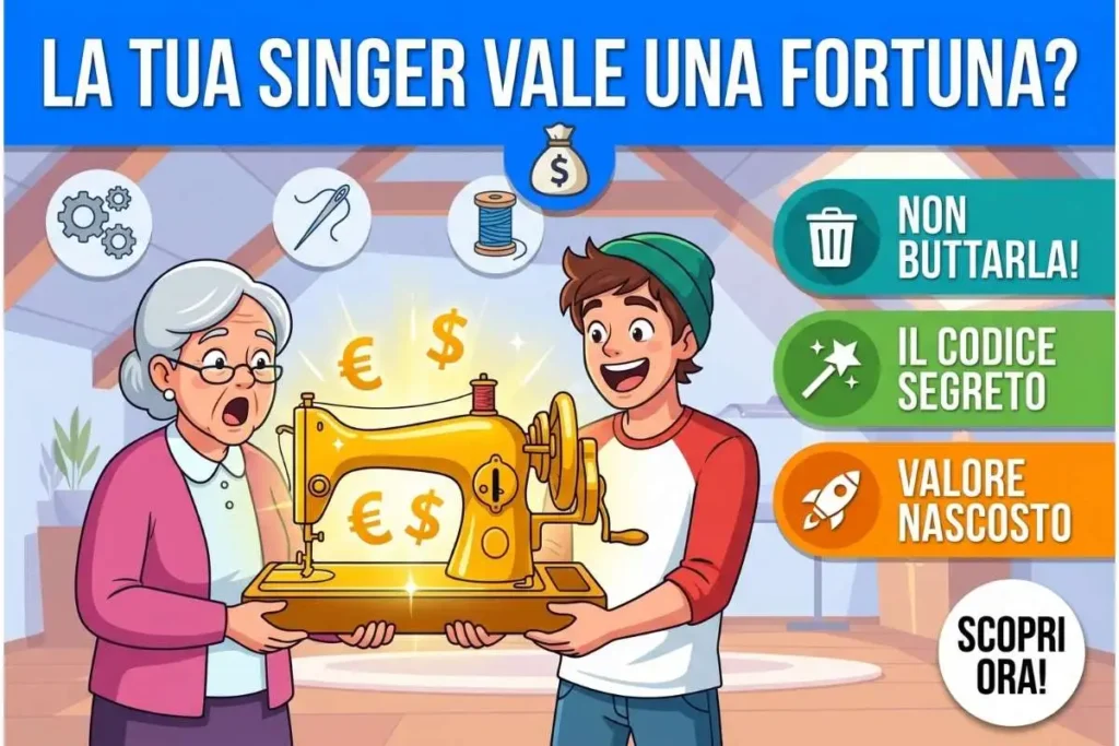 Macchine da cucire antiche Singer: come calcolare l'anno di produzione dal numero di serie e scoprirne il valore