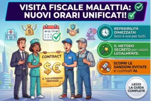 Nuovi orari fasce di reperibilità visita fiscale malattia: cosa si rischia uscendo di casa