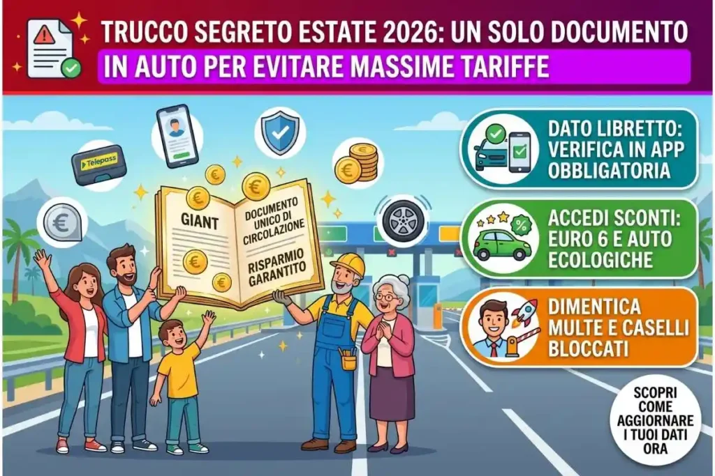 Nuovo regolamento Telepass estate 2026 il documento obbligatorio in auto per non pagare maggiorazioni