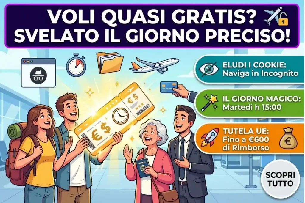 Offerte aerei il giorno preciso della settimana in cui i siti ti fanno volare quasi gratis